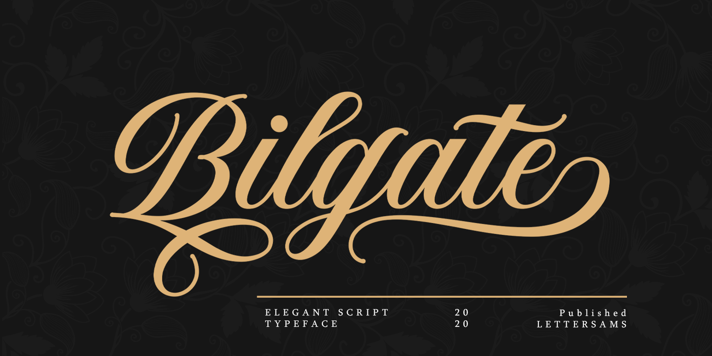 Beispiel einer Bilgate Script-Schriftart